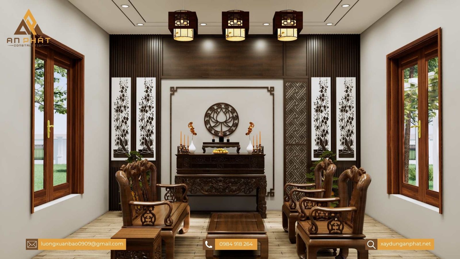 Biệt thự nhà vườn 1 tầng 3 phòng ngủ