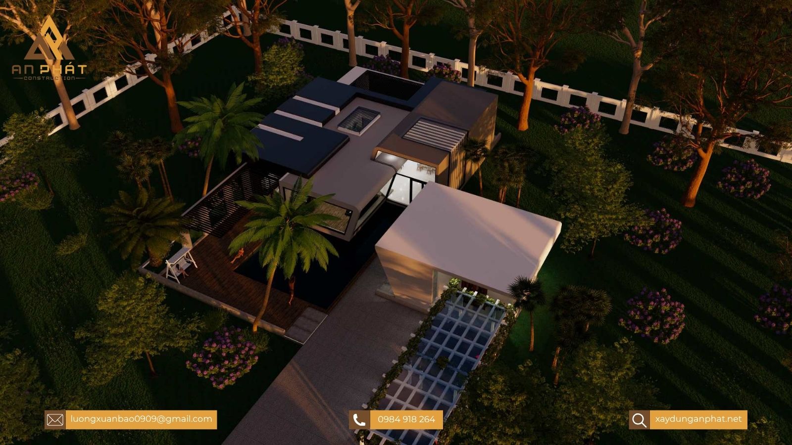 Biệt thự nhà vườn 1 tầng 3 phòng ngủ