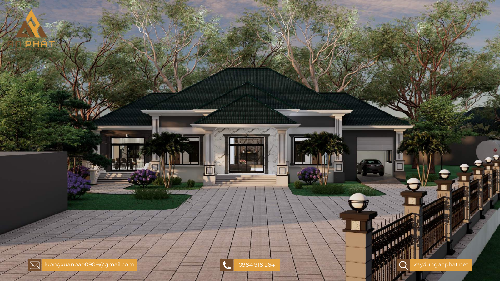 Biệt thự nhà vườn 1 tầng lầu 300m²