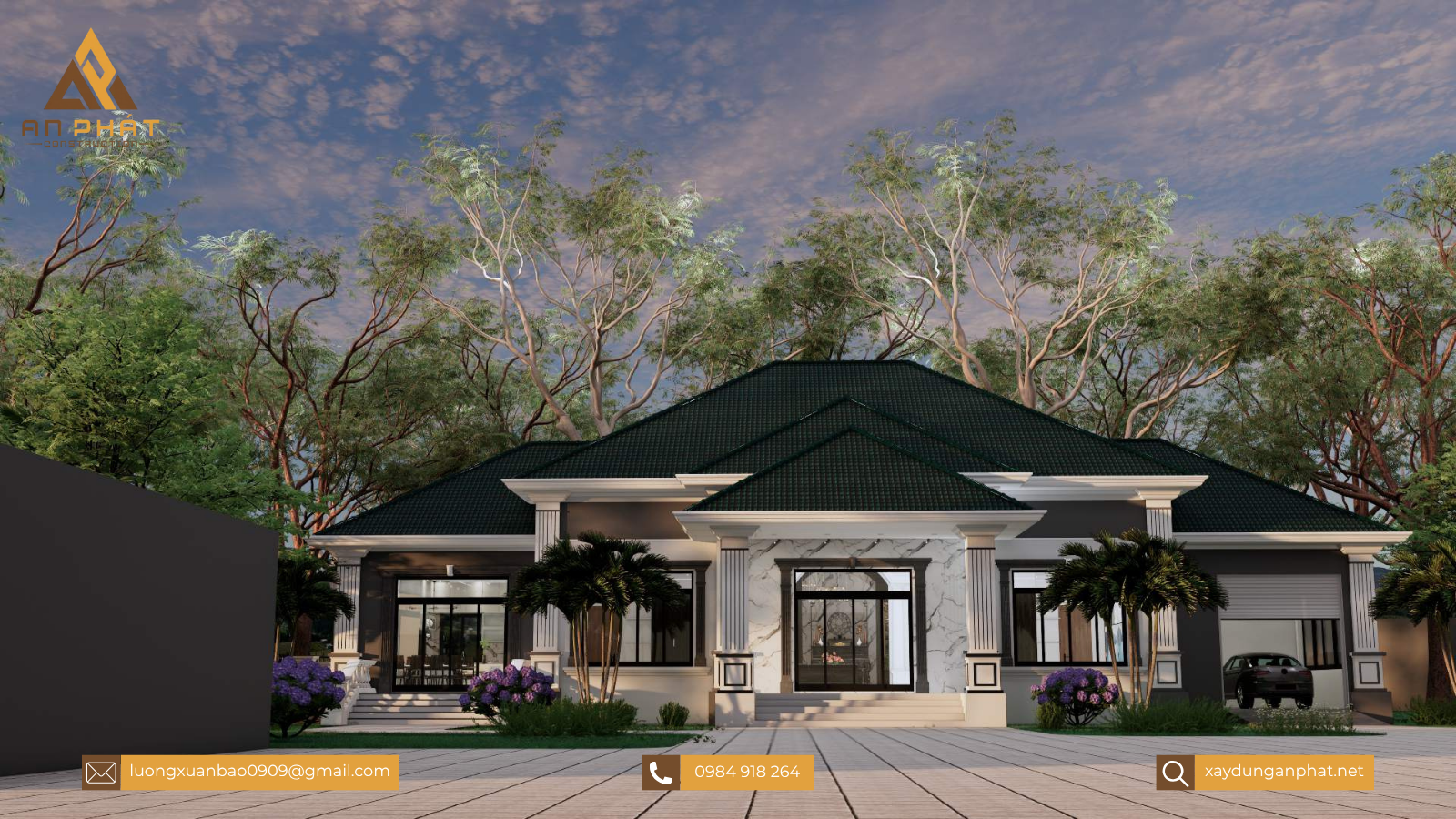 Biệt thự nhà vườn 1 tầng lầu 300m²