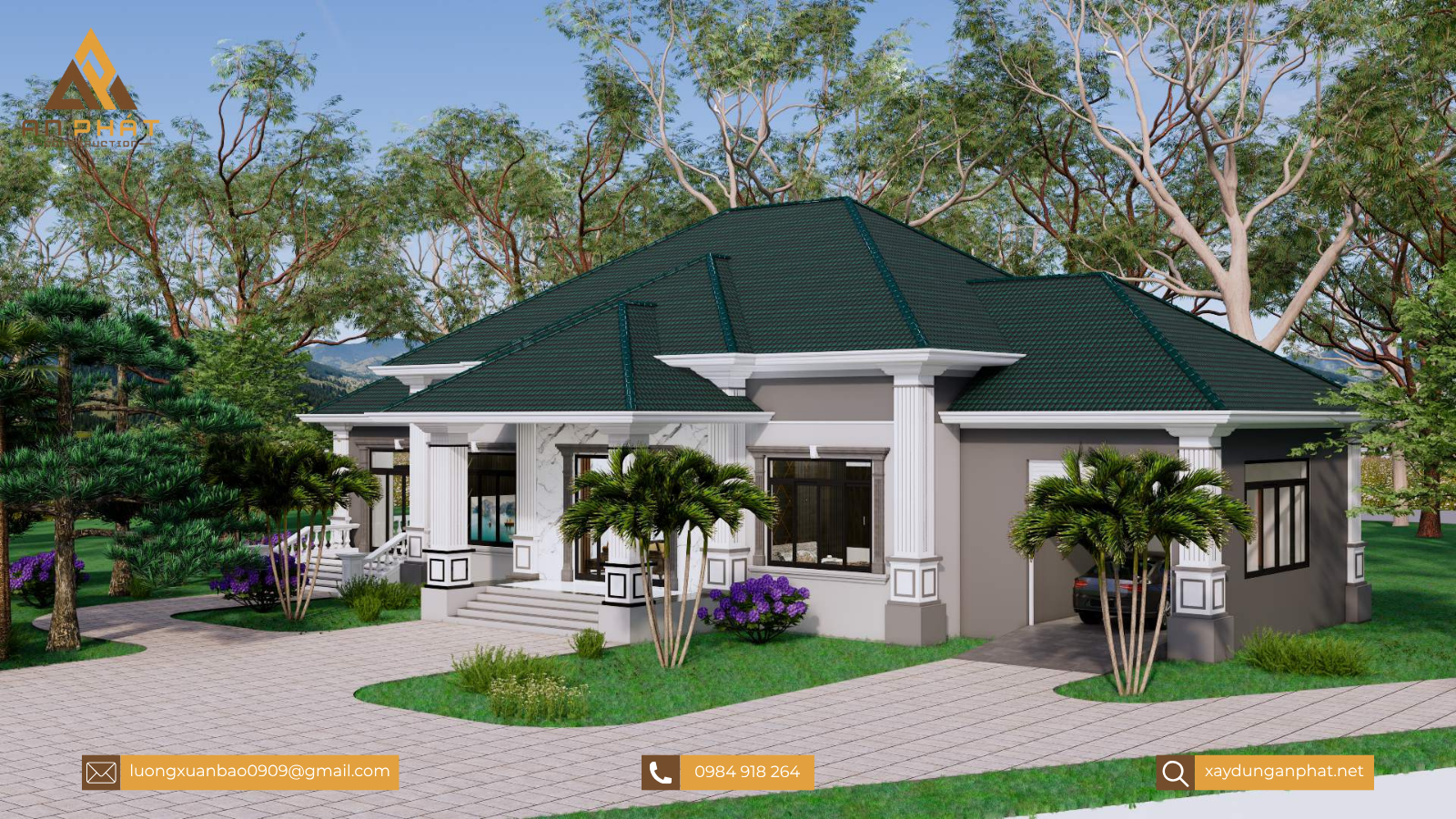 Biệt thự nhà vườn 1 tầng lầu 300m²