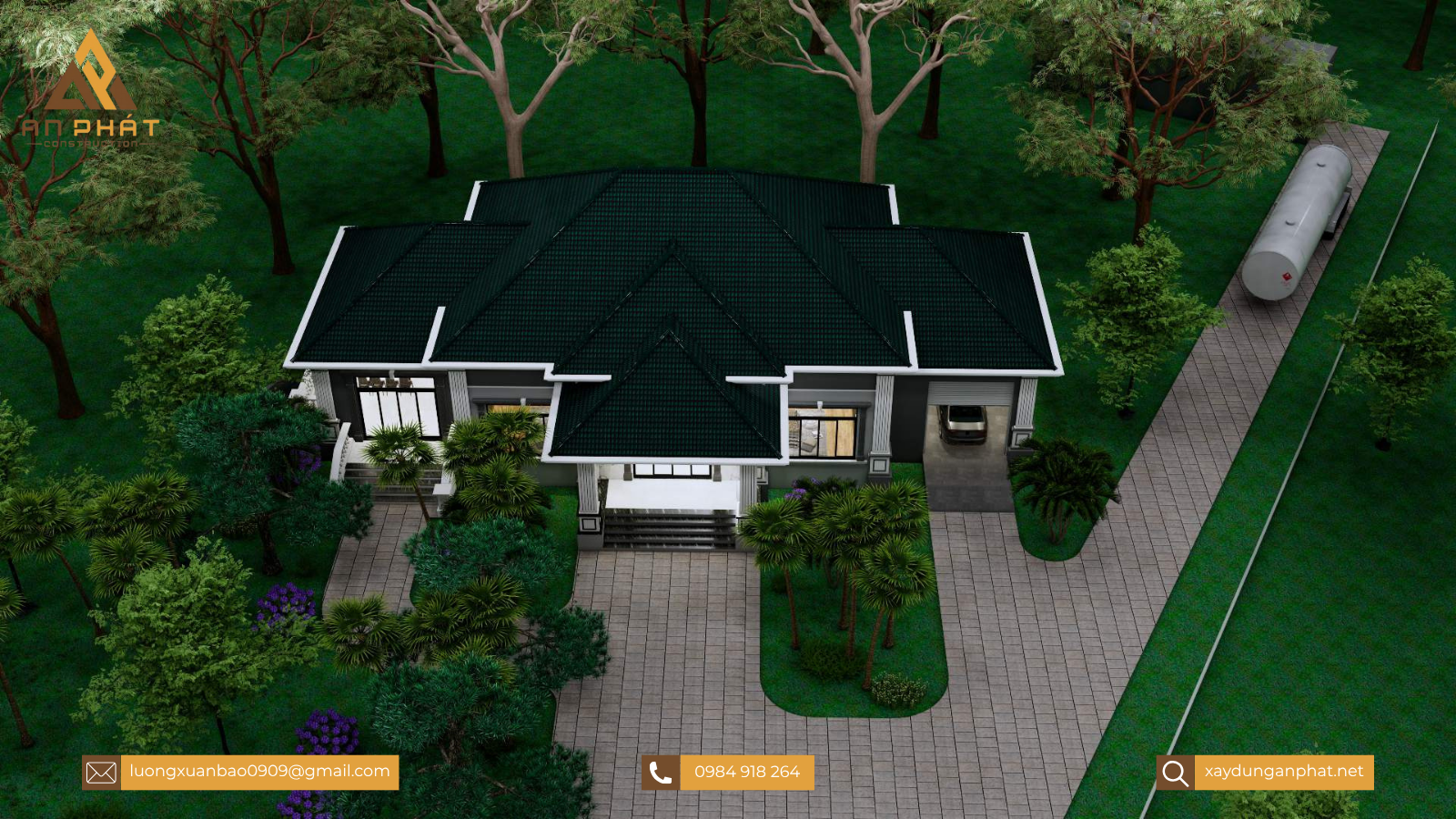 Biệt thự nhà vườn 1 tầng lầu 300m²