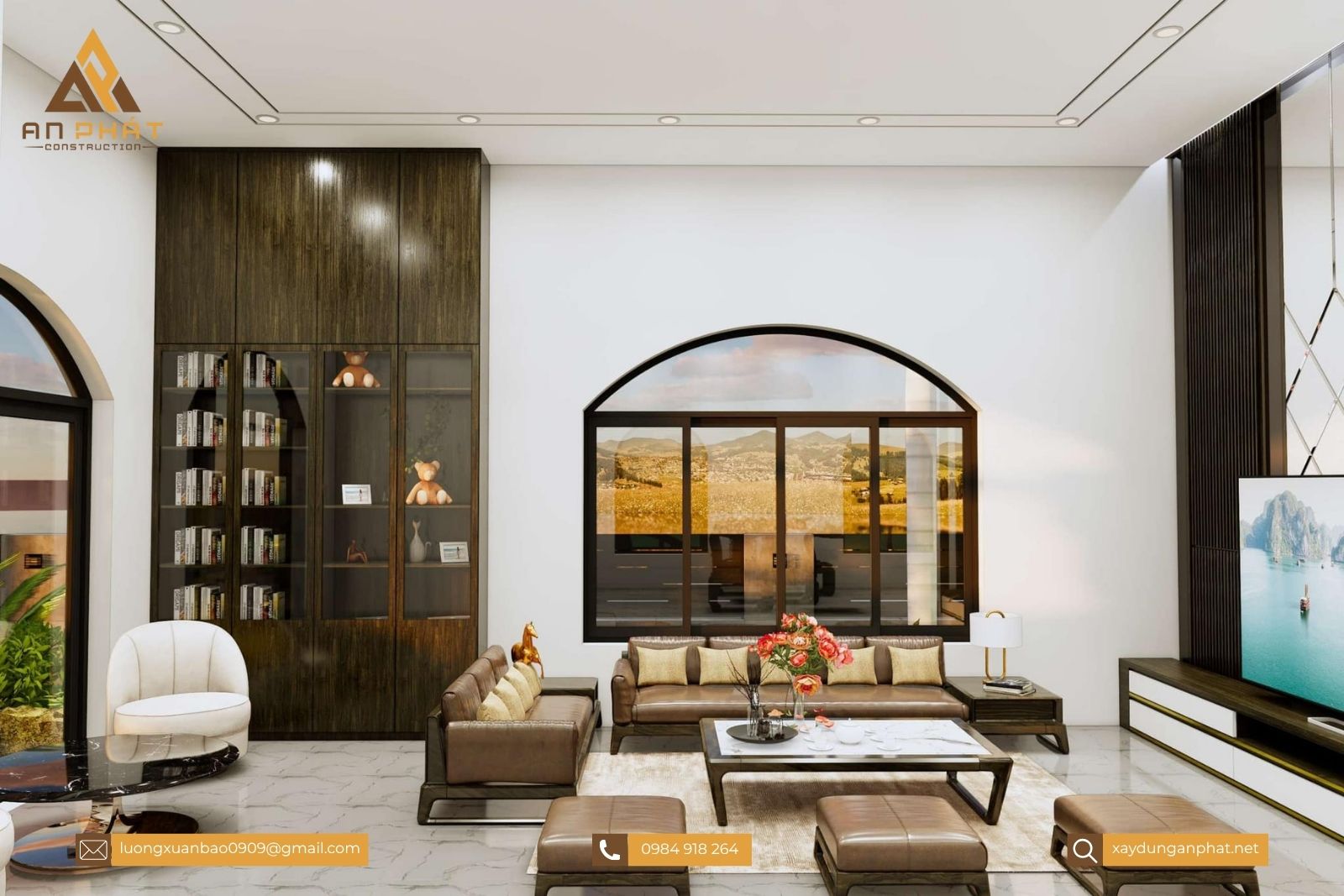 Biệt thự nhà vườn tân cổ điển 1 tầng