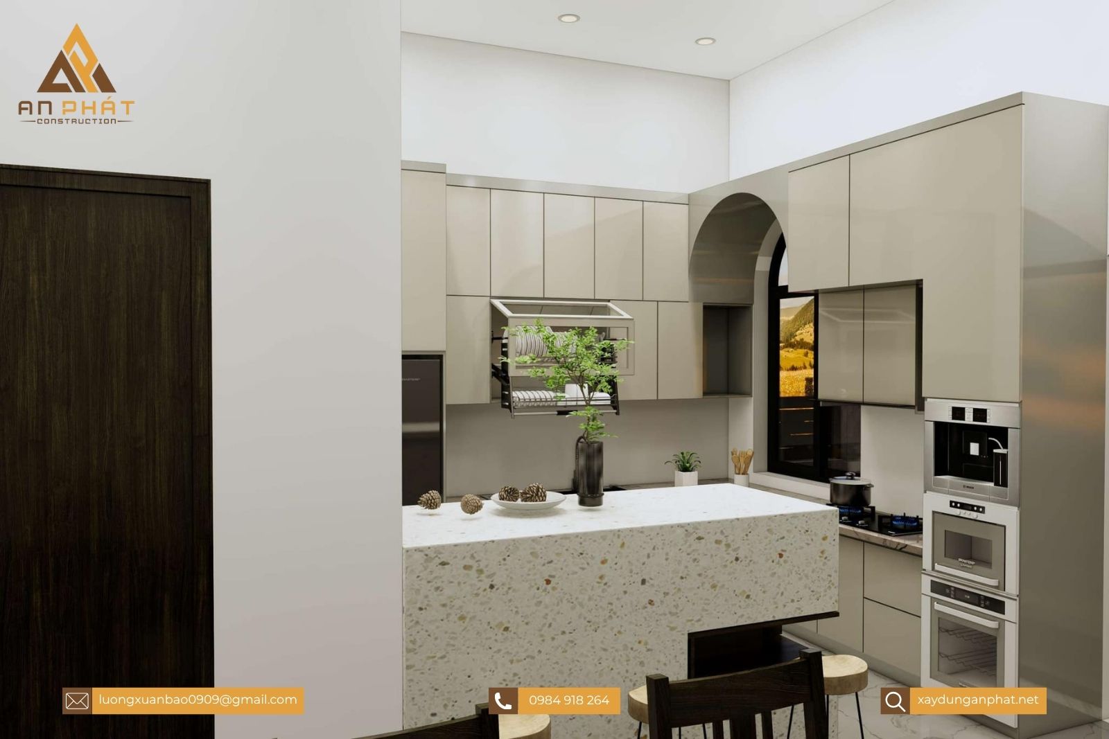 Biệt thự nhà vườn tân cổ điển 1 tầng