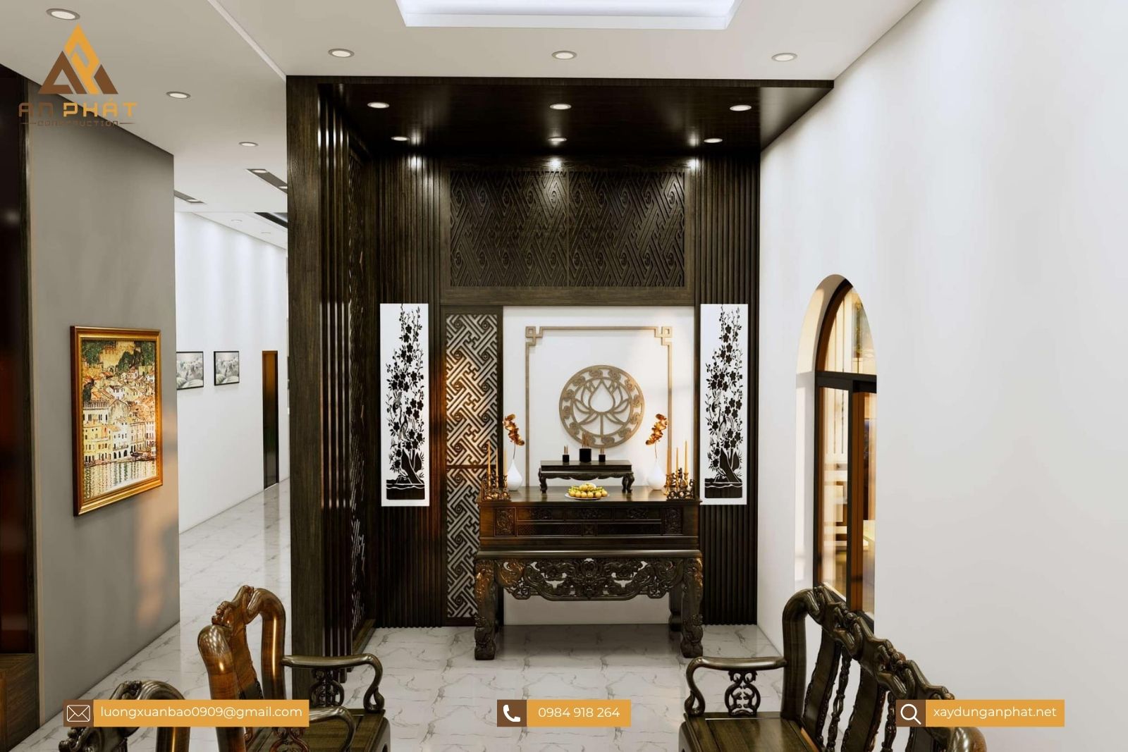 Biệt thự nhà vườn tân cổ điển 1 tầng