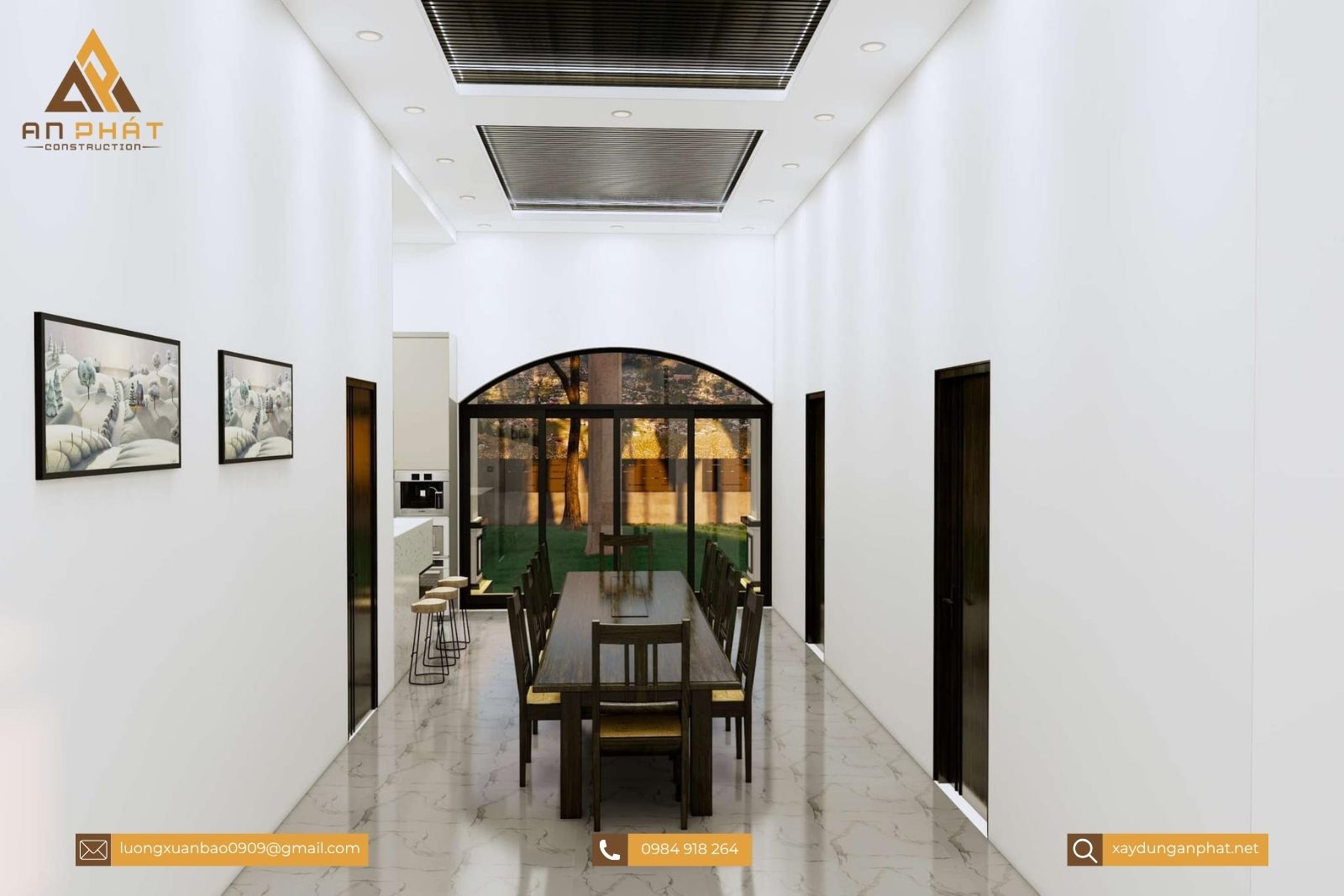 Biệt thự nhà vườn tân cổ điển 1 tầng