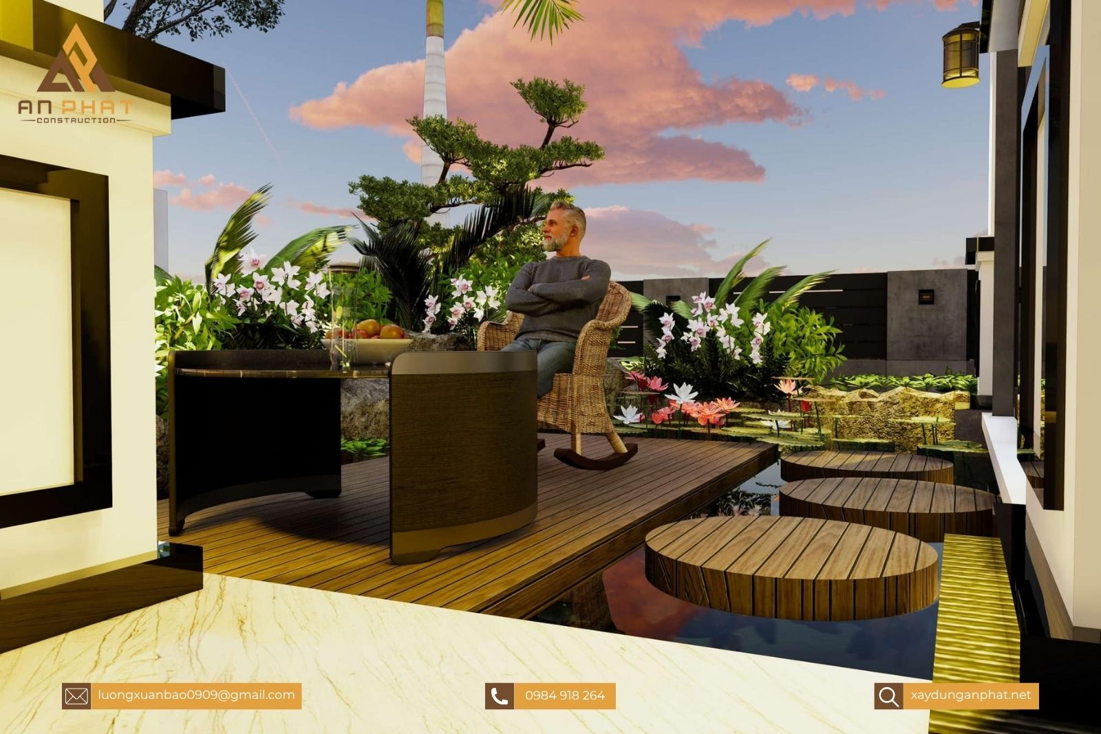 Biệt thự nhà vườn tân cổ điển 1 tầng