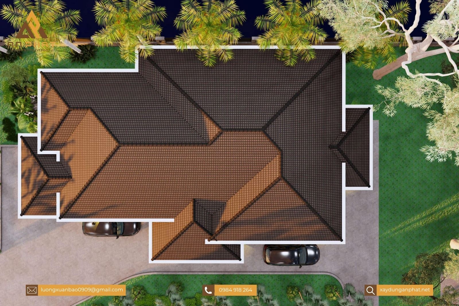 Biệt thự nhà vườn tân cổ điển 1 tầng