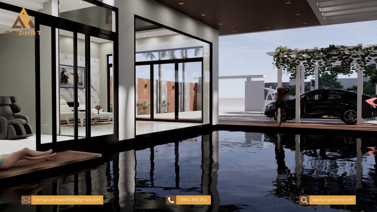 Biệt thự sân vườn 200m², 2 tầng mái bằng