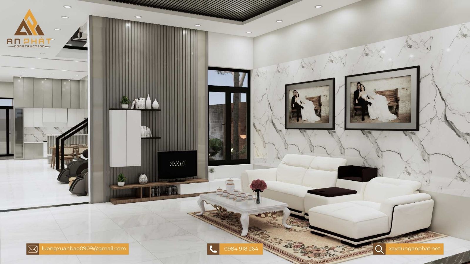 Biệt thự sân vườn 200m², 2 tầng mái bằng