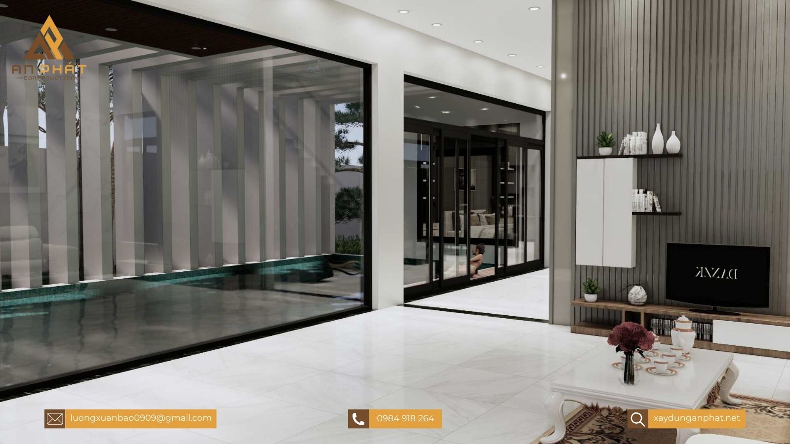 Biệt thự sân vườn 200m², 2 tầng mái bằng