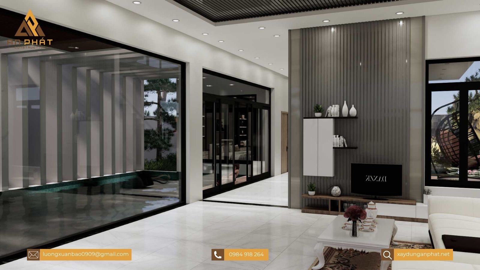 Biệt thự sân vườn 200m², 2 tầng mái bằng