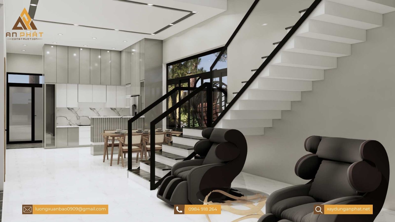 Biệt thự sân vườn 200m², 2 tầng mái bằng