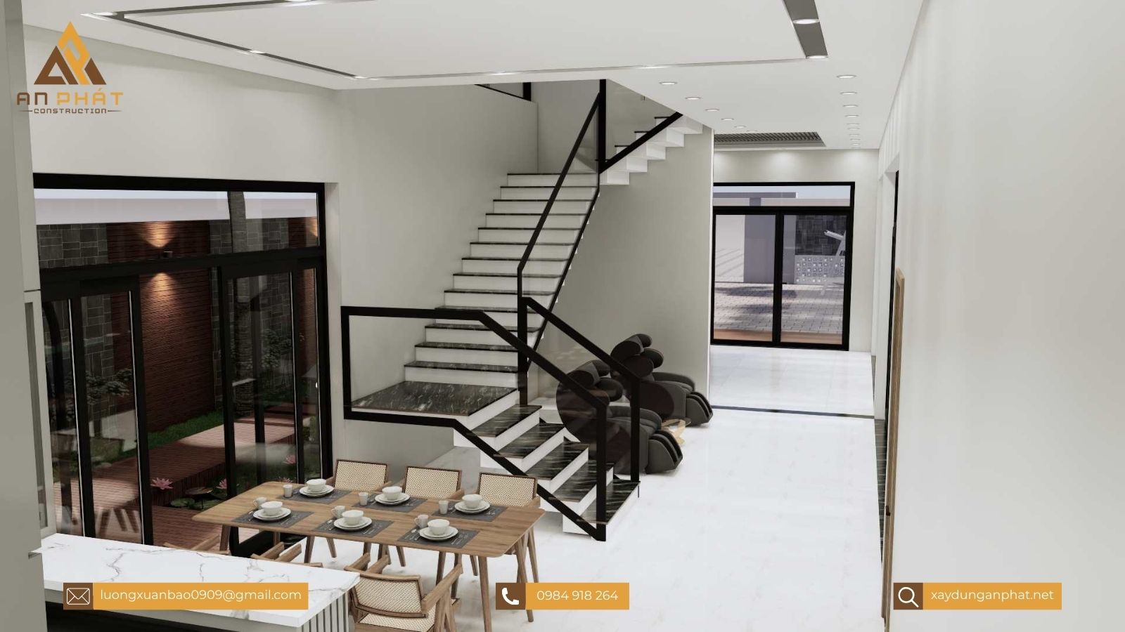 Biệt thự sân vườn 200m², 2 tầng mái bằng