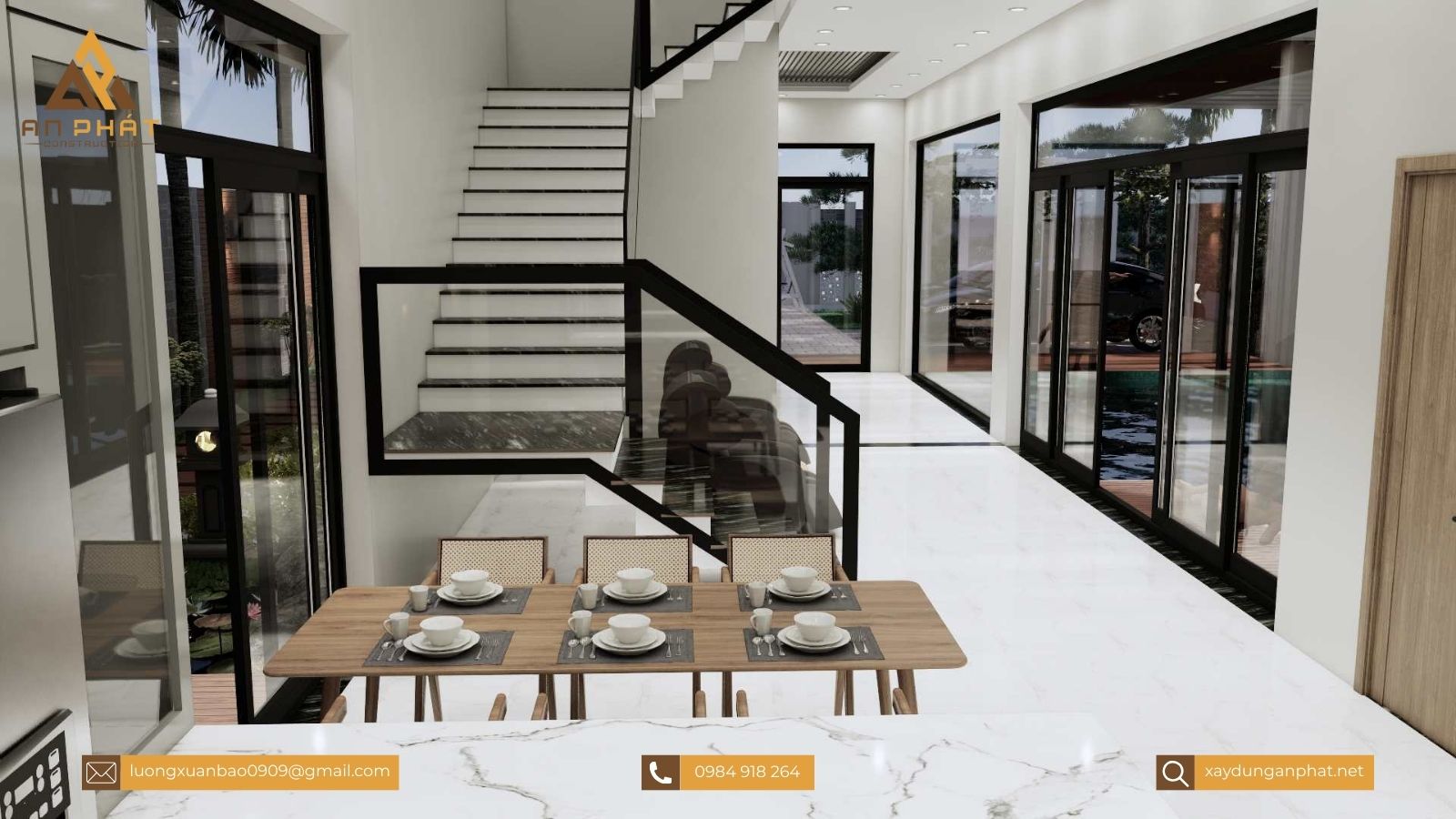 Biệt thự sân vườn 200m², 2 tầng mái bằng