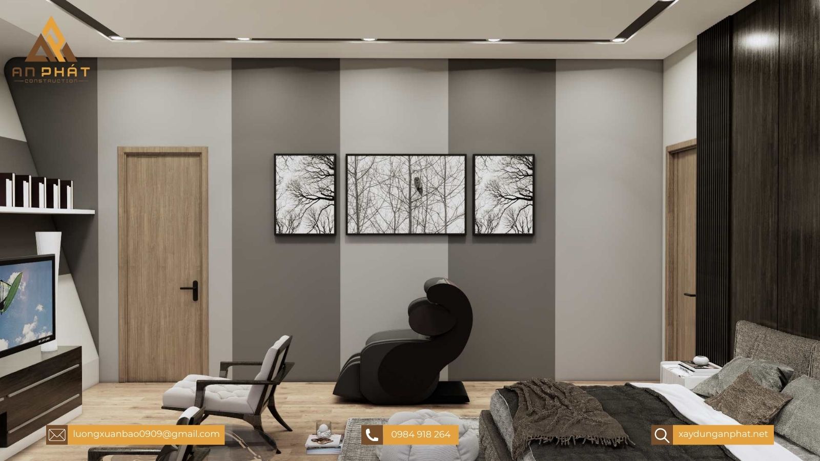 Biệt thự sân vườn 200m², 2 tầng mái bằng