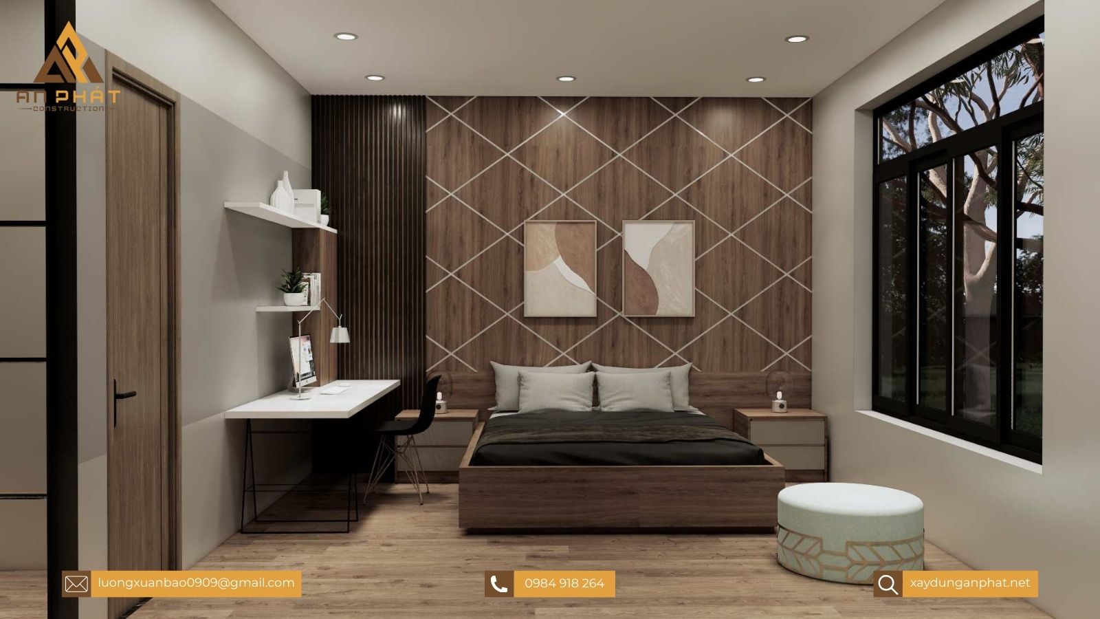 Biệt thự sân vườn 200m², 2 tầng mái bằng