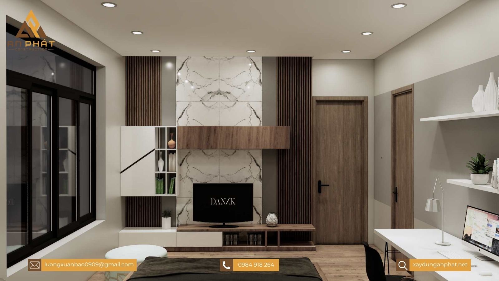 Biệt thự sân vườn 200m², 2 tầng mái bằng