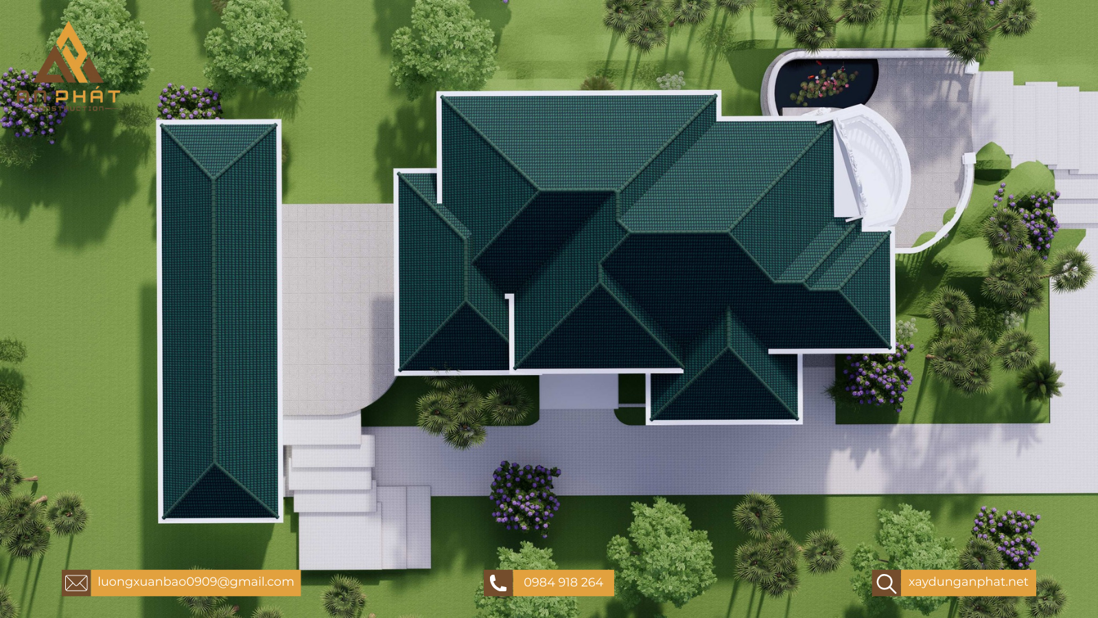 Biệt thự tân cổ điển 1 trệt 1 lầu