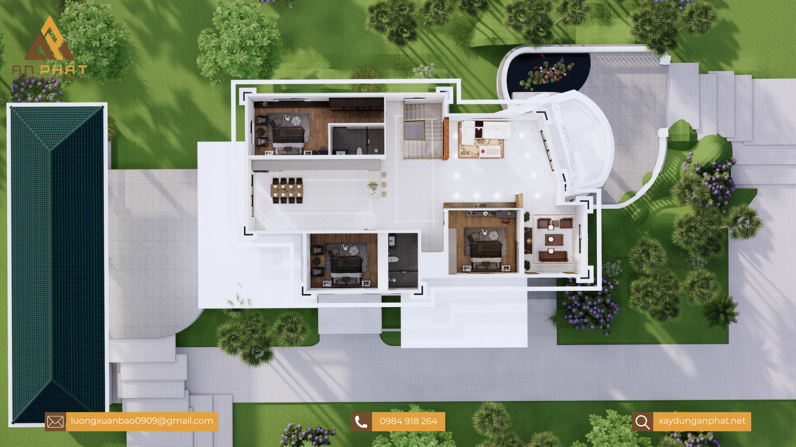 Biệt thự tân cổ điển 1 trệt 1 lầu