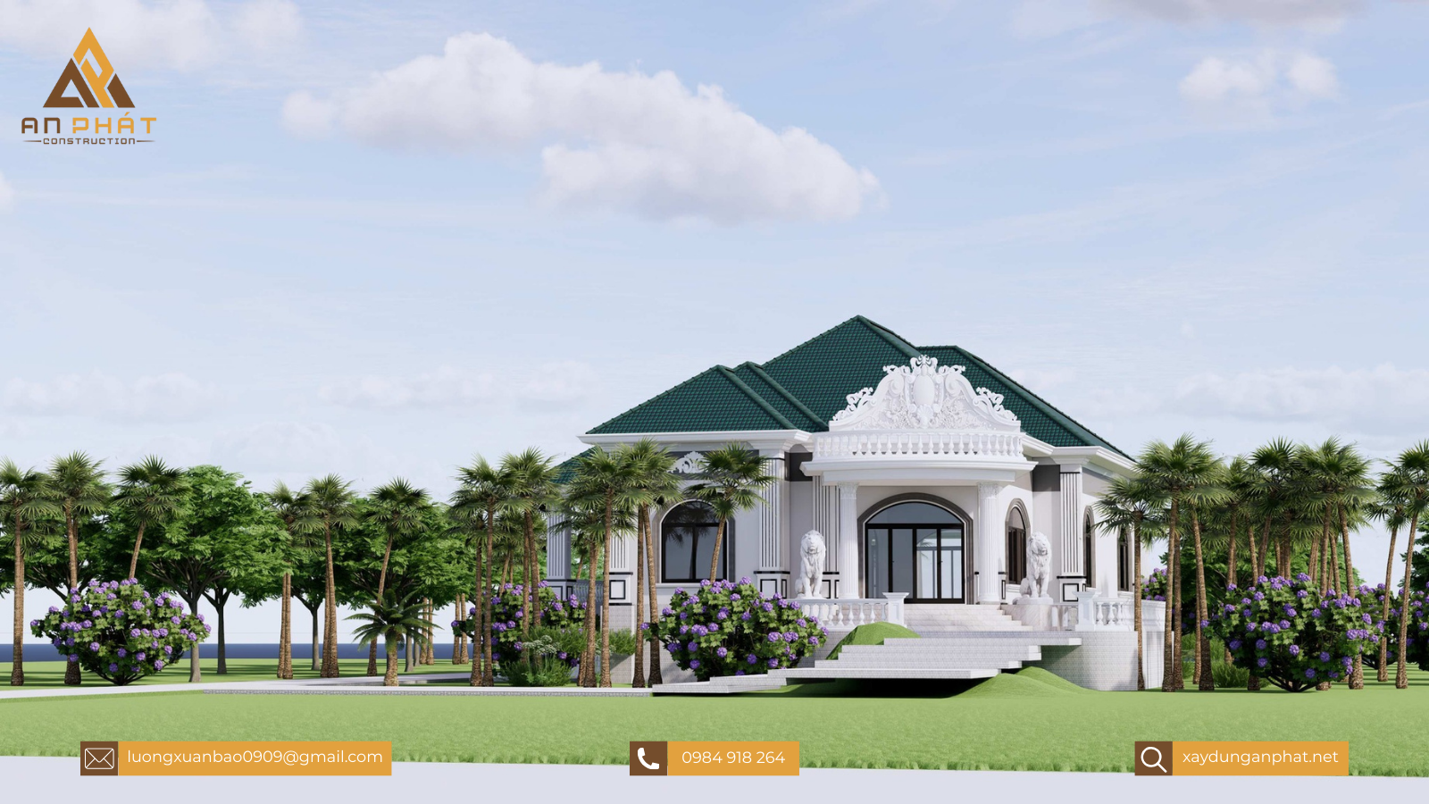 Biệt thự tân cổ điển 1 trệt 1 lầu