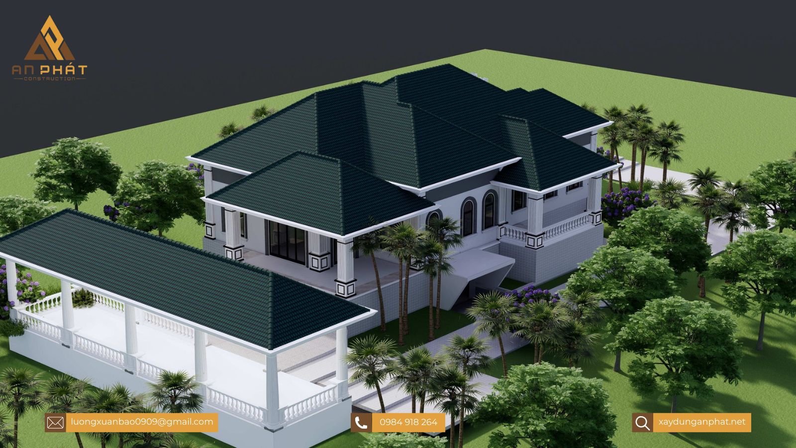 Biệt thự tân cổ điển 1 trệt 1 lầu