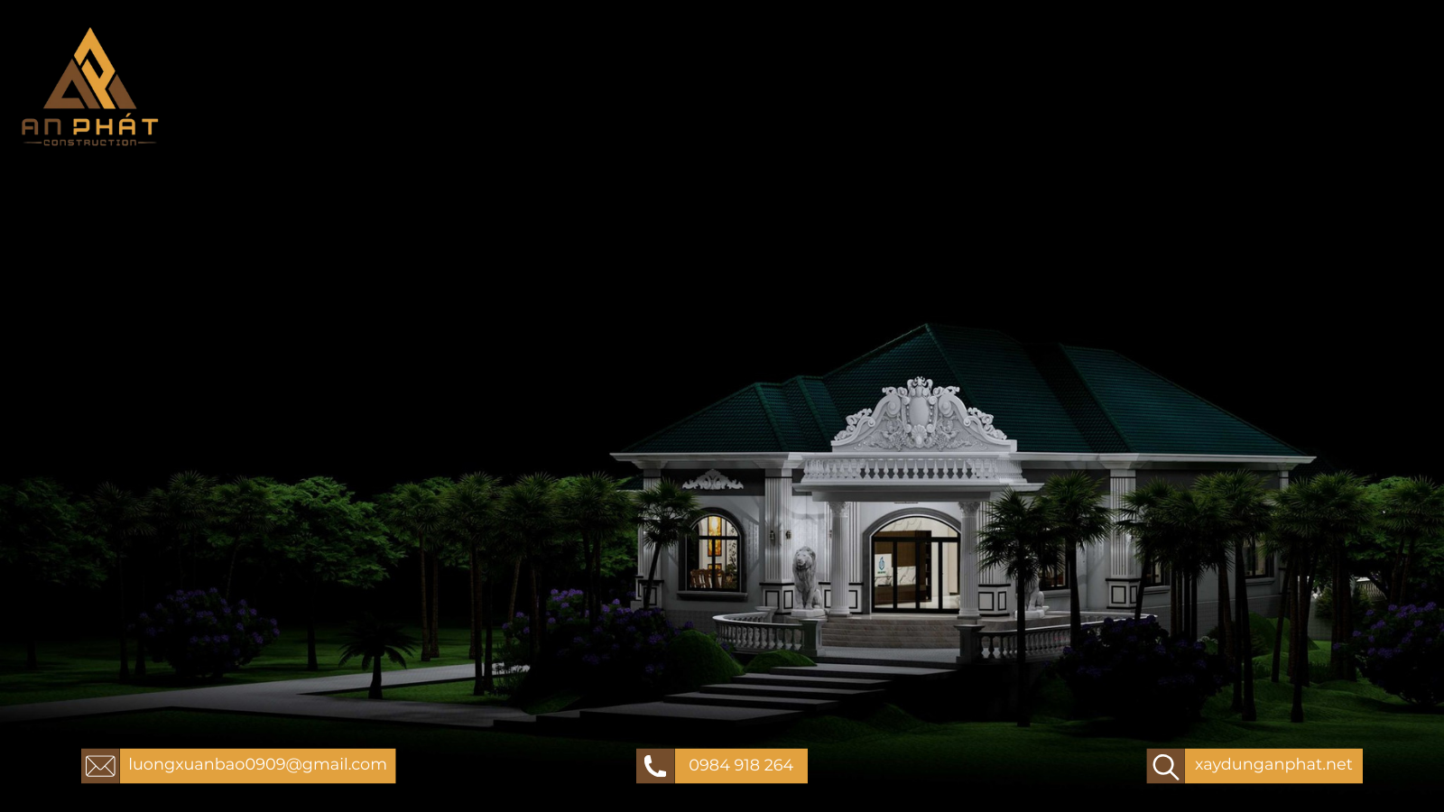 Biệt thự tân cổ điển 1 trệt 1 lầu