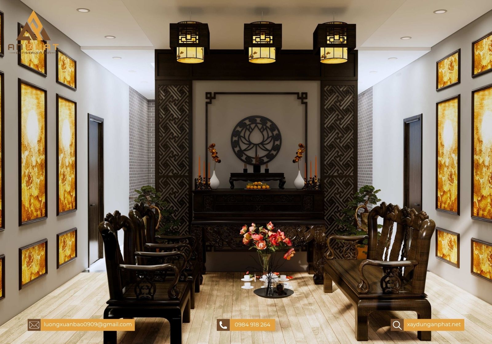 Biệt thự tân cổ điển 2 tầng 4 mặt tiền