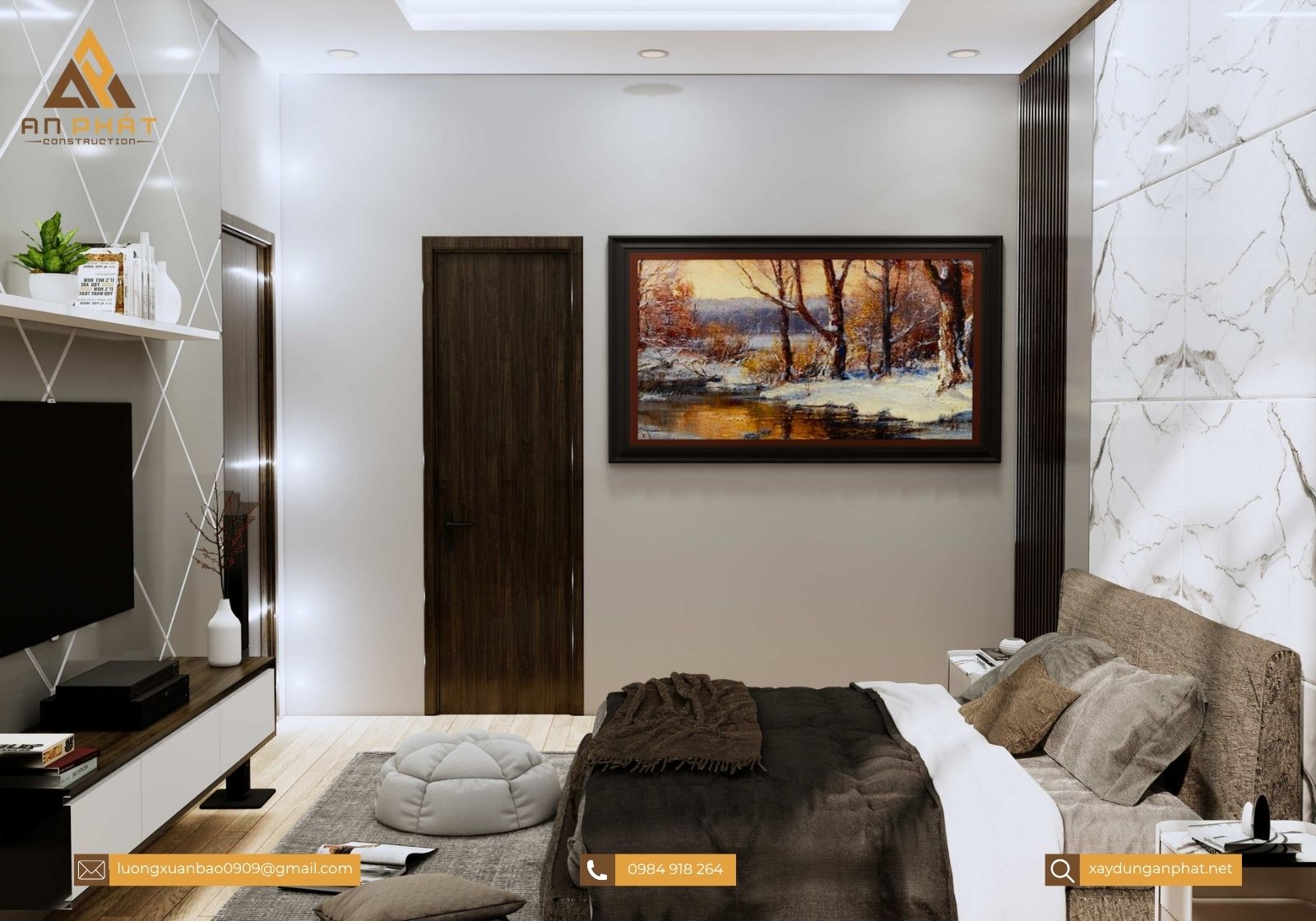 Biệt thự tân cổ điển 2 tầng 4 mặt tiền