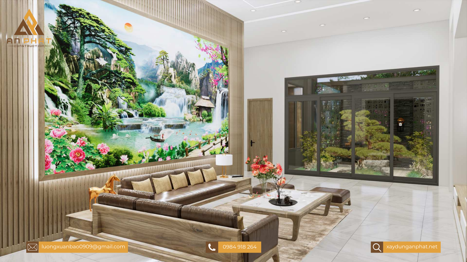 Biệt thự trệt sân vườn hiện đại 260m² 