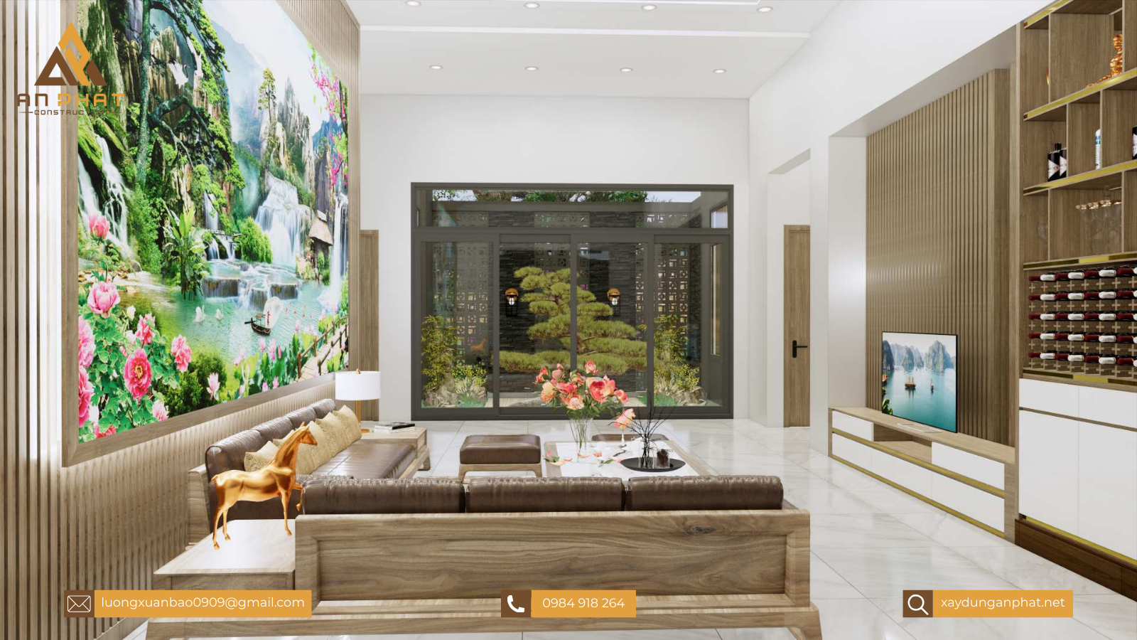 Biệt thự trệt sân vườn hiện đại 260m² 