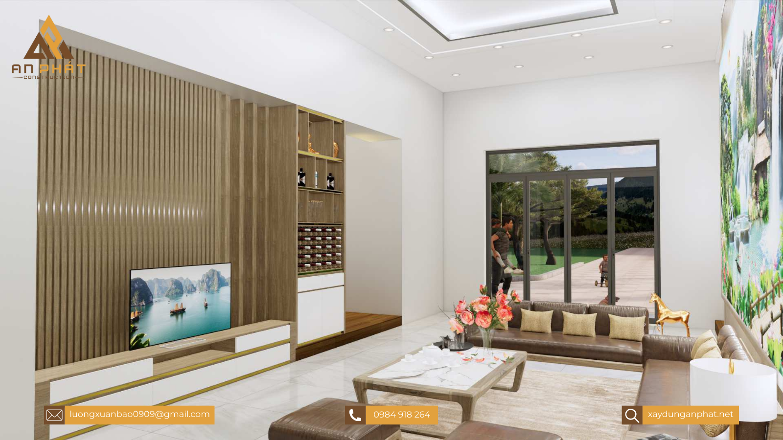 Biệt thự trệt sân vườn hiện đại 260m² 