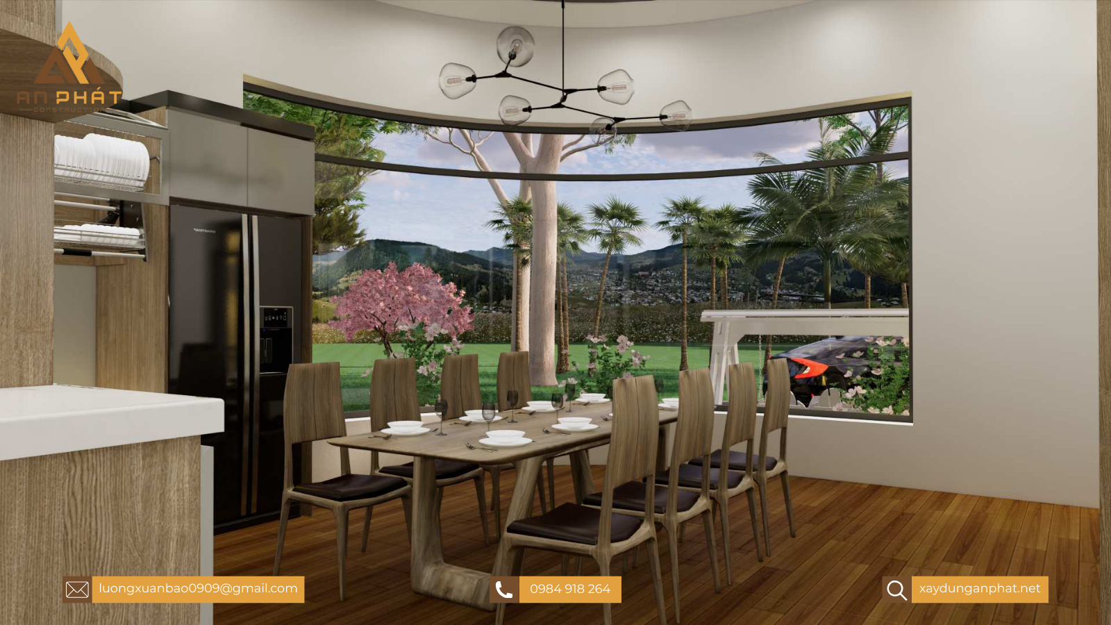 Biệt thự trệt sân vườn hiện đại 260m² 