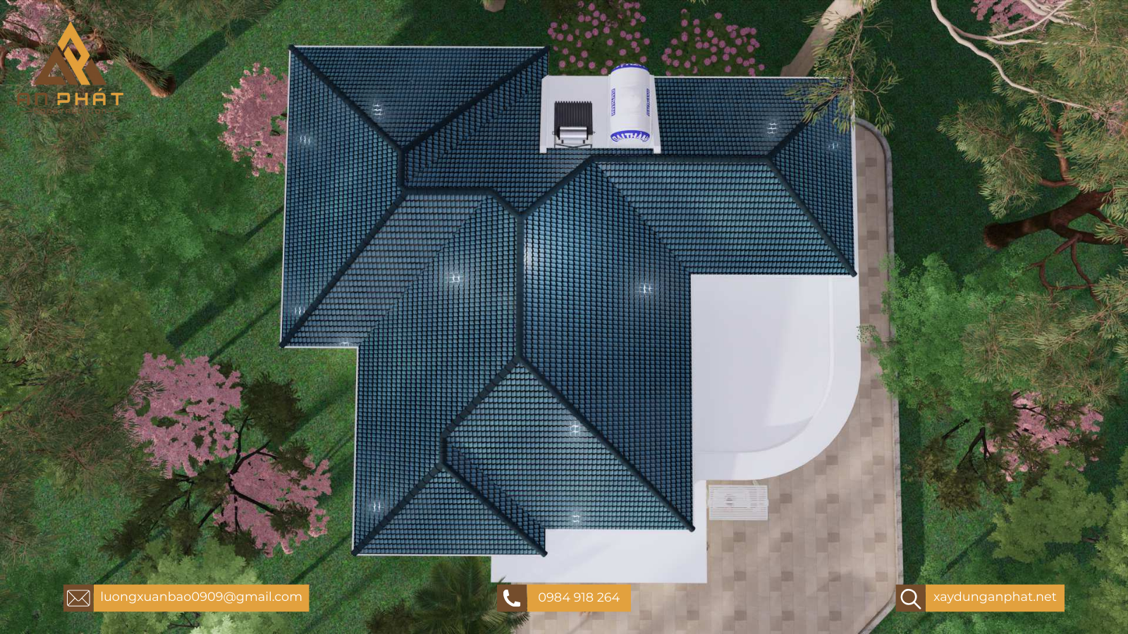 Biệt thự trệt sân vườn hiện đại 260m² 