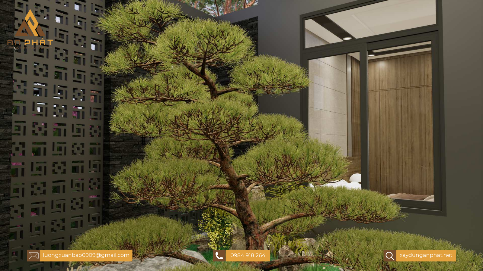 Biệt thự trệt sân vườn hiện đại 260m² 