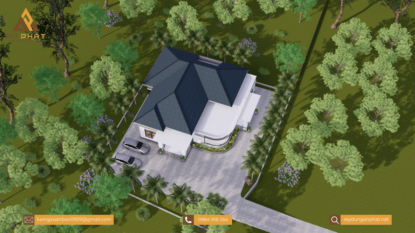 Biệt thự vườn mái Nhật 4 phòng ngủ 276m²