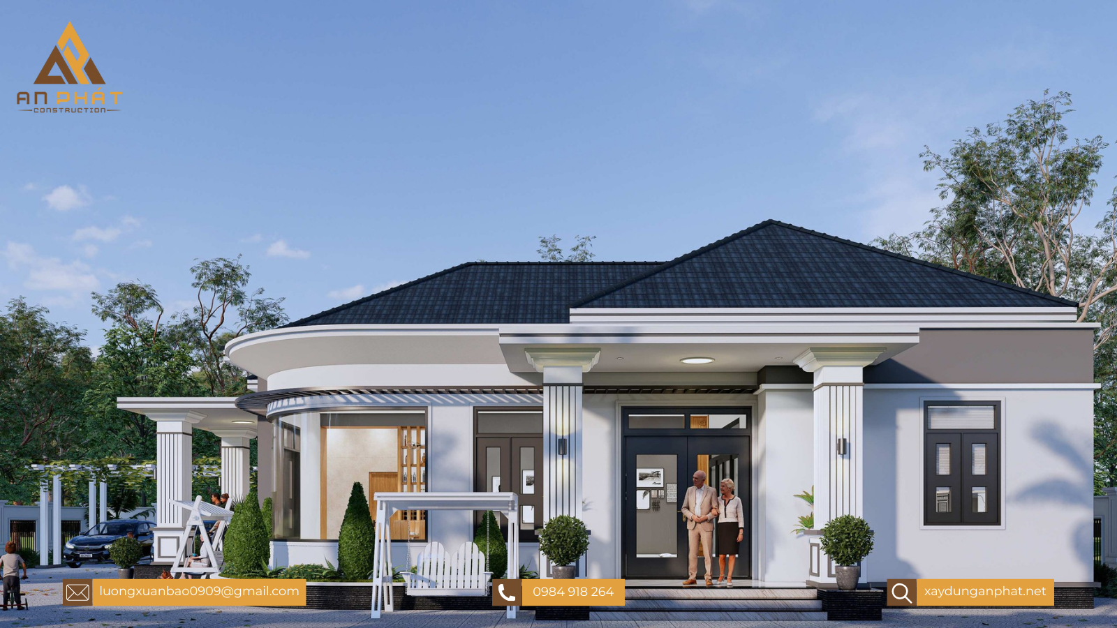 Biệt thự vườn mái Nhật 4 phòng ngủ 276m²