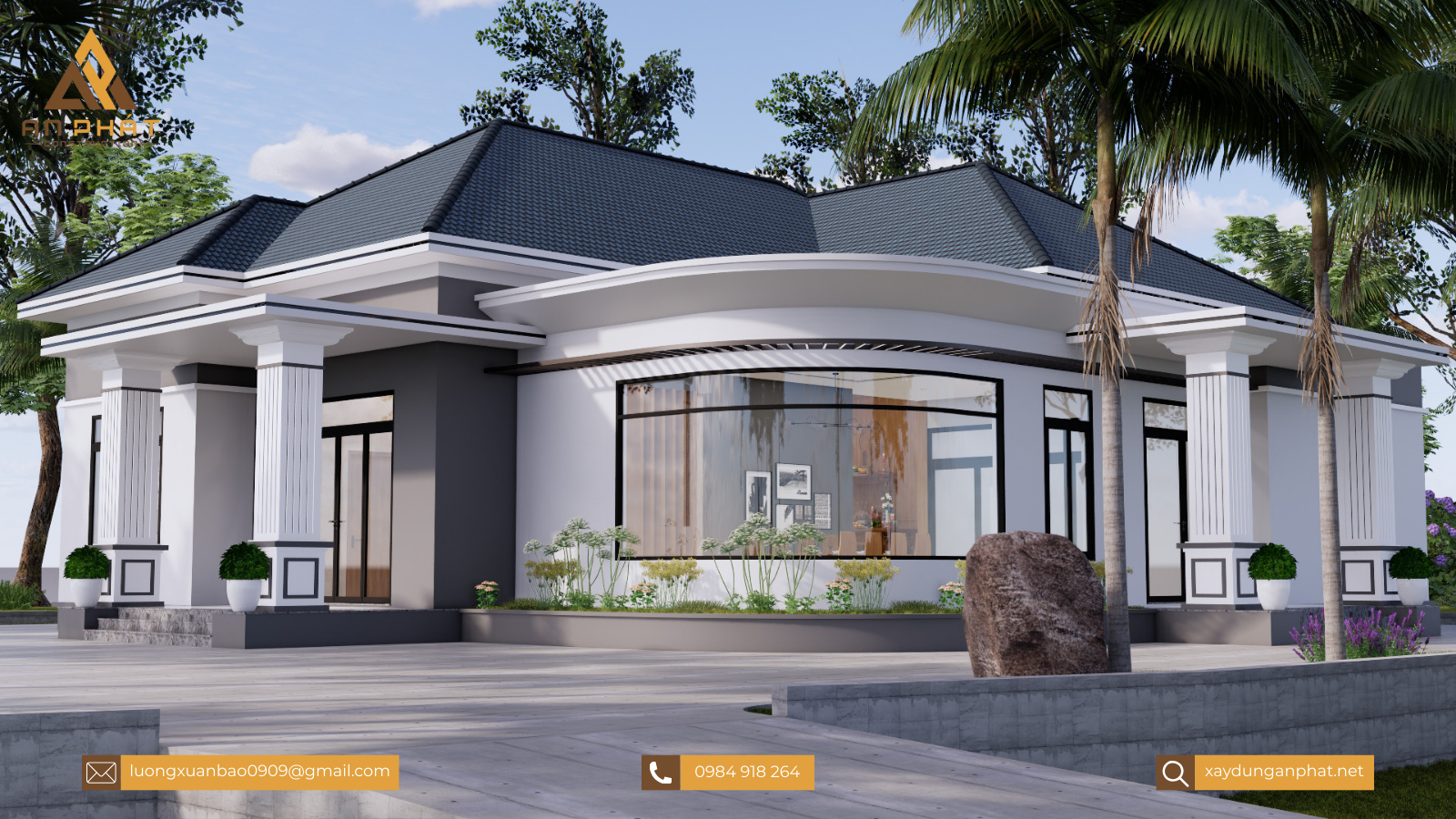 Biệt thự vườn mái Nhật 4 phòng ngủ 276m²