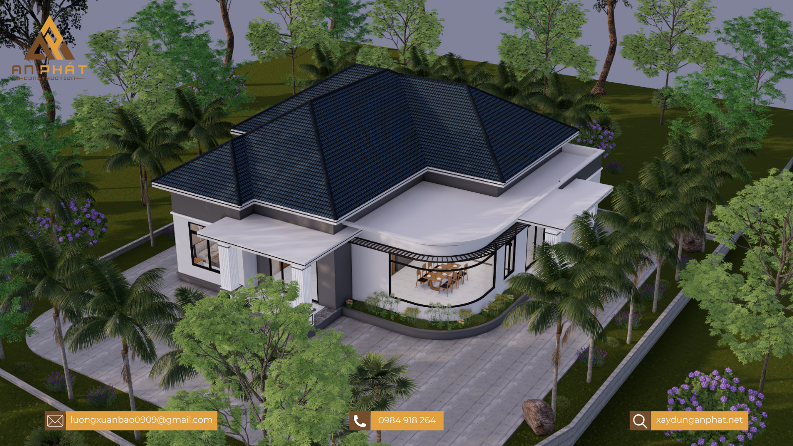 Biệt thự vườn mái Nhật 4 phòng ngủ 276m²