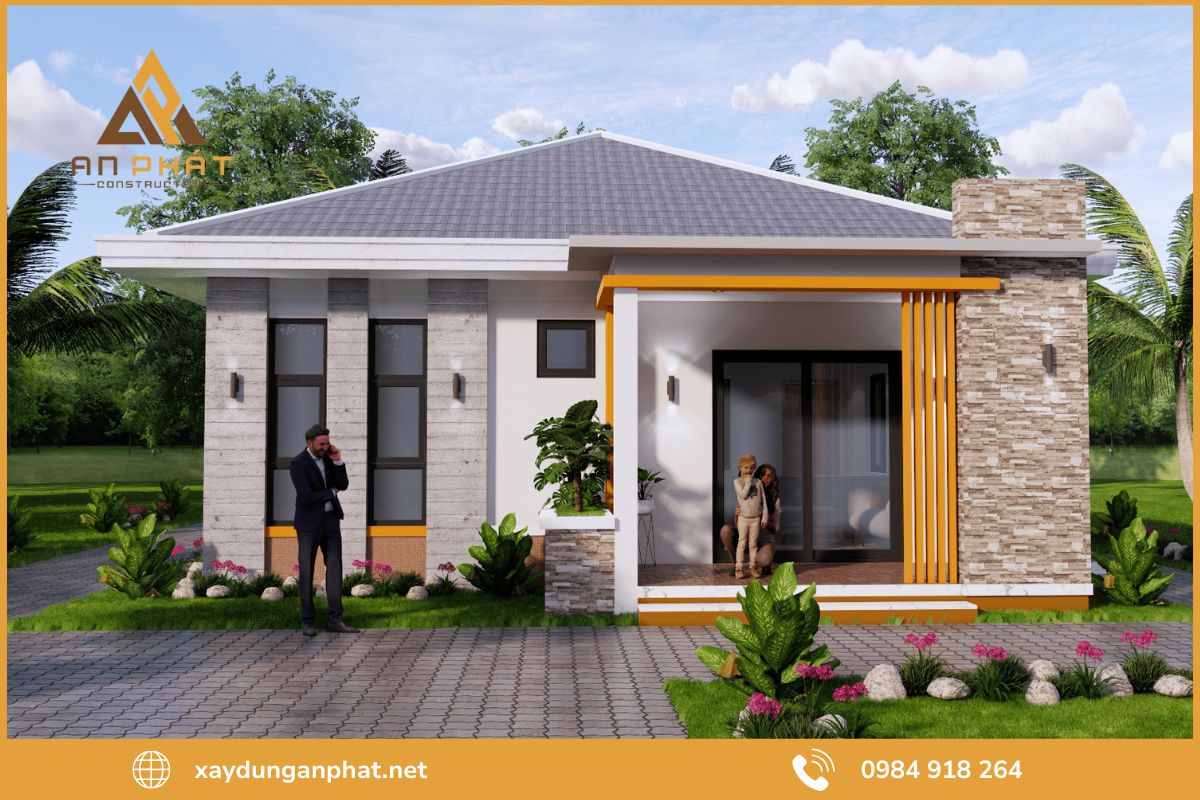 Chi phí xây nhà 1 tầng 120m² chi tiết