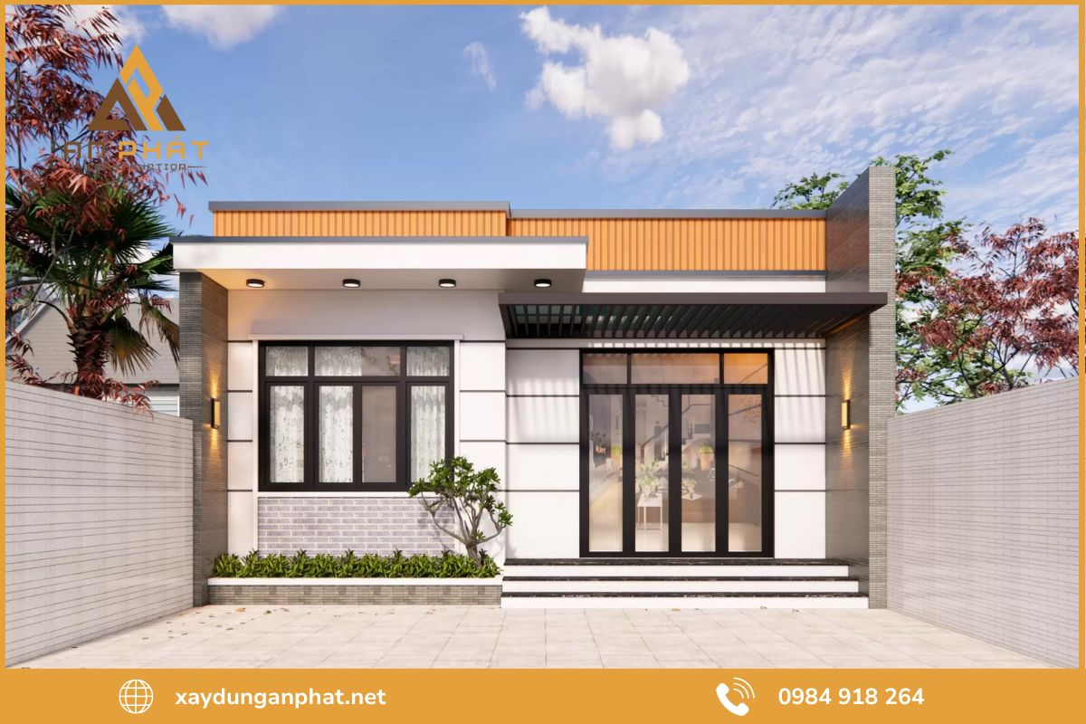 Chi phí xây nhà cấp 4 mái bằng 100m² năm 2026