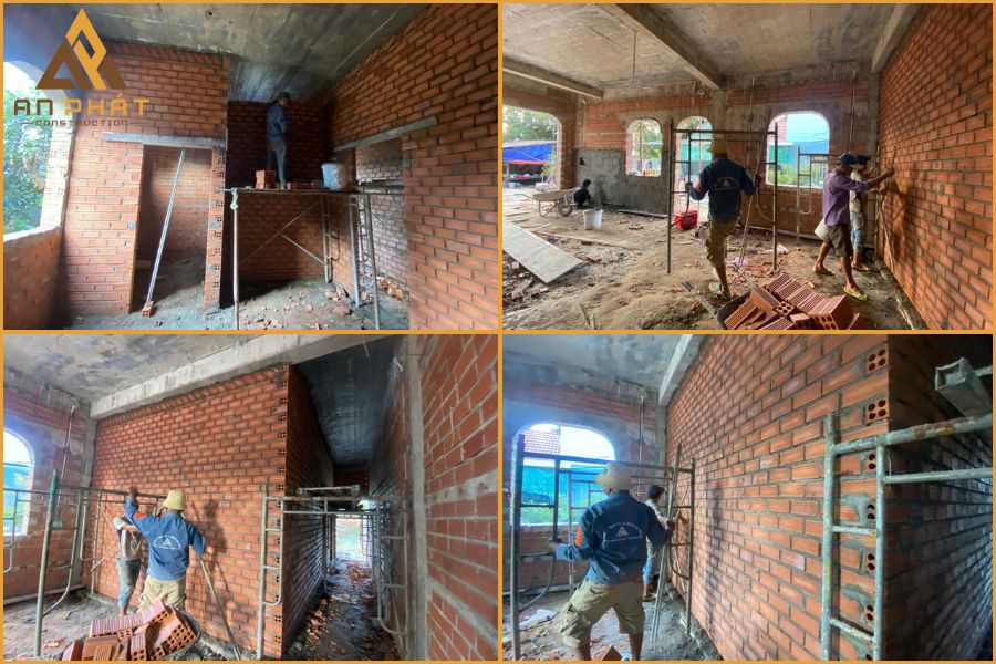 Hoàn thiện phần thô cho dự án nhà chị Trang