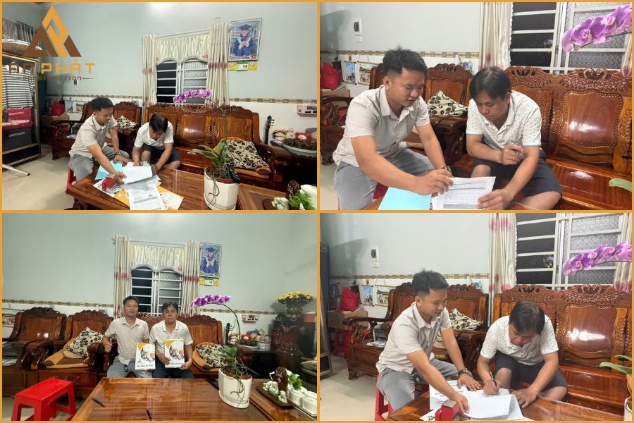 Ký kết hợp đồng cho dự án nhà anh Long