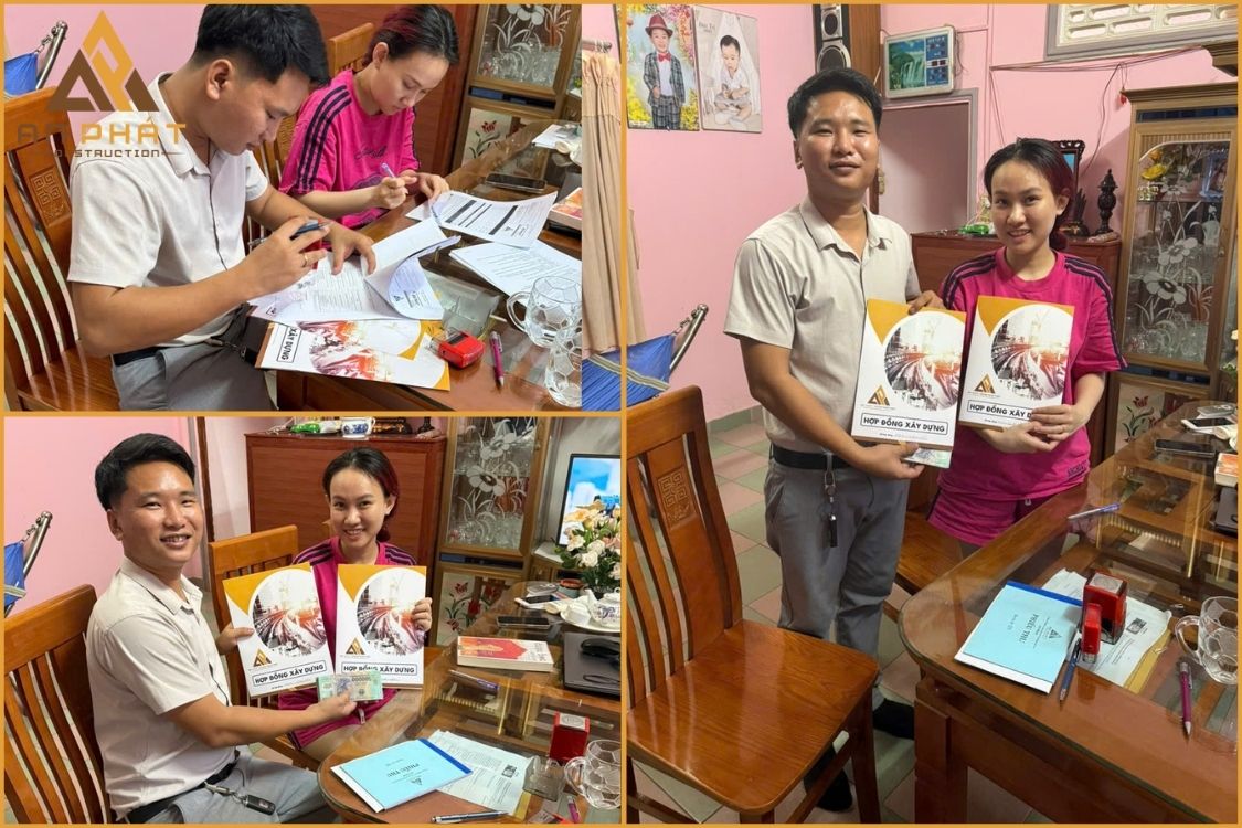 Ký kết hợp đồng cho dự án nhà chị Trang