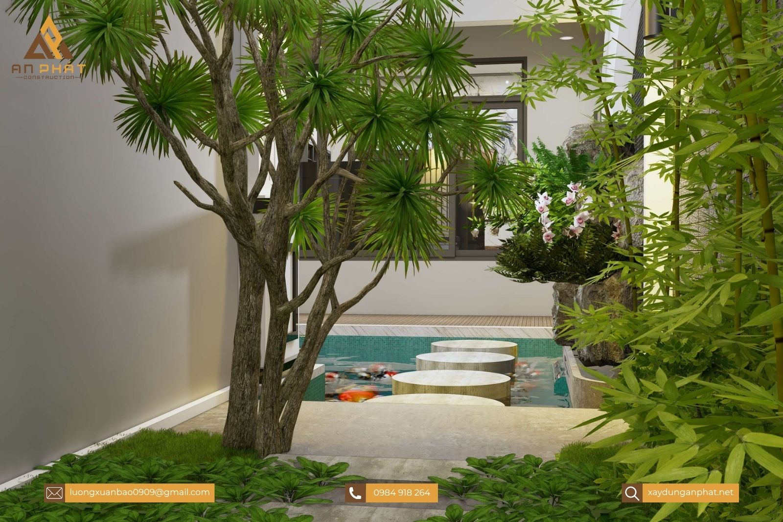 Mẫu nhà vườn mái Thái đẹp 260m²