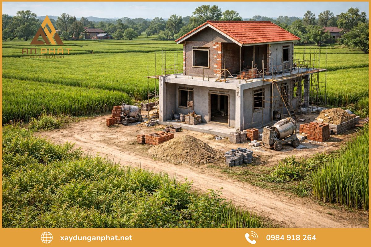 Mức xử phạt khi xây nhà trái phép trên đất nông nghiệp