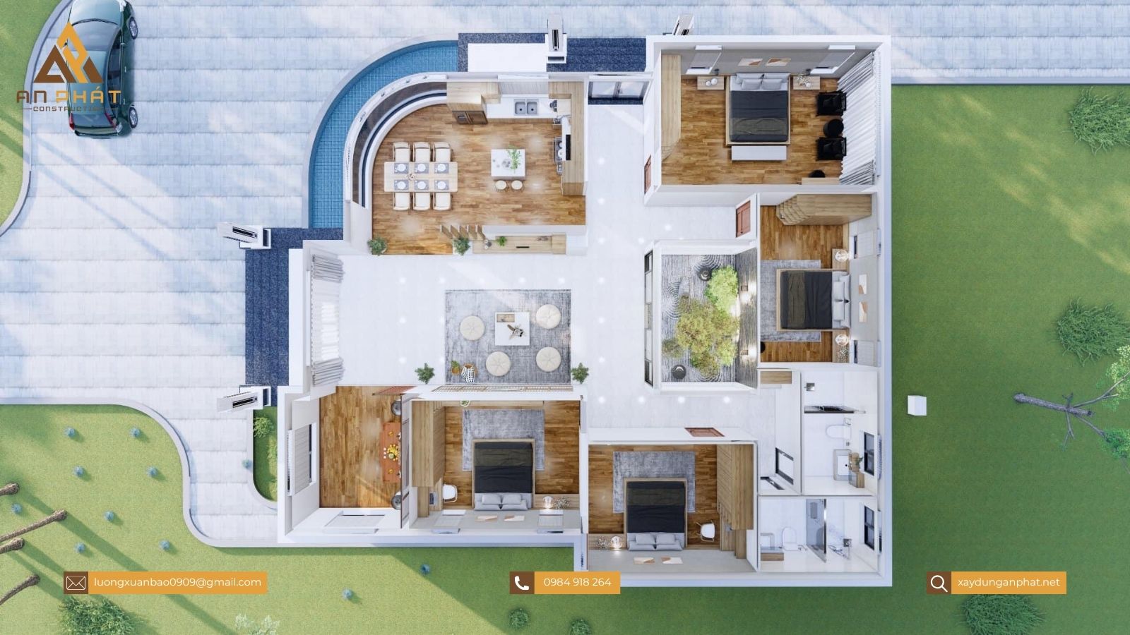 Nhà cấp 4 - 4 phòng ngủ