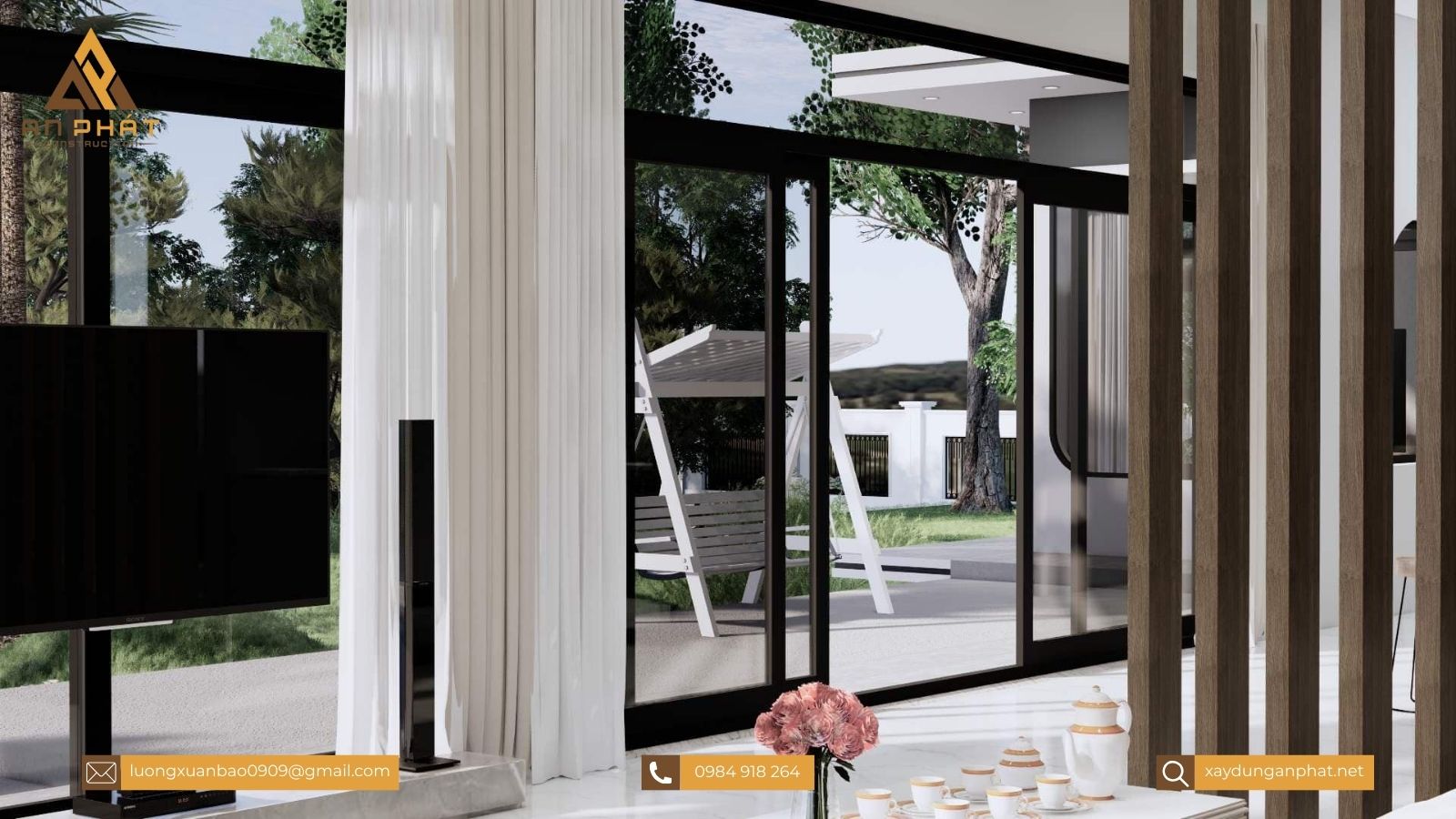 Nhà cấp 4 chữ L đơn giản, tiện nghi