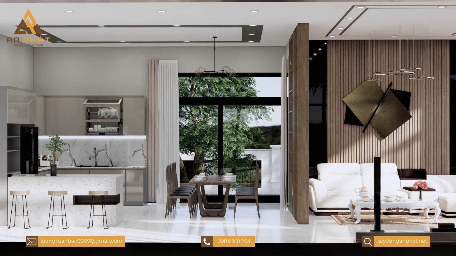 Nhà cấp 4 chữ L đơn giản, tiện nghi