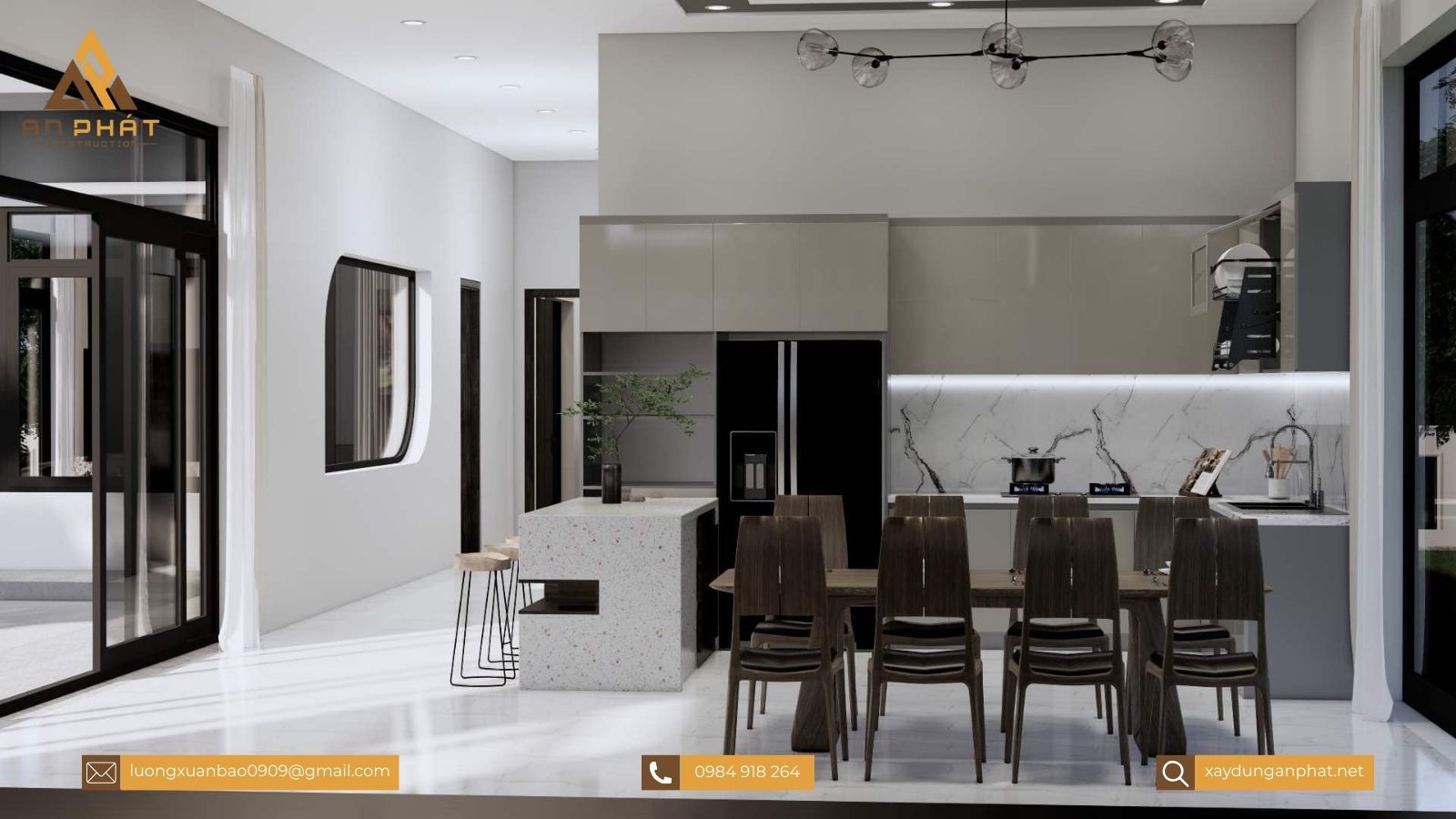 Nhà cấp 4 chữ L đơn giản, tiện nghi